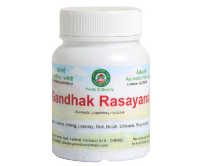 Gandhak Rasayana Adarsh Ayurvedic, 40 grammi ~ 100 compresse