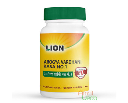 Arogyavardhini vati (Arogya Vardhani Rasa) Lion, 100 compresse - 50 grammi