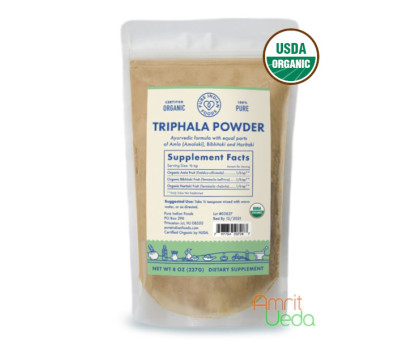 Triphala polvere Pure Indian Foods, 227 grammi