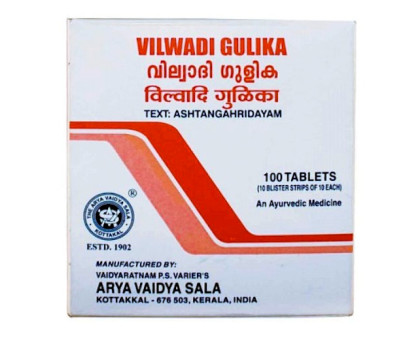 Vilwadi gulika Kottakkal, 100 compresse