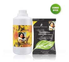 Combo — Shampoo Arnica Plus + Tinta Capelli Natural Colourveda (Nero Marrone), 500 ml + 100 grammi