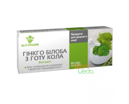 Ginkgo Biloba with Gotu Kola Elite-Pharm, 80 compresse