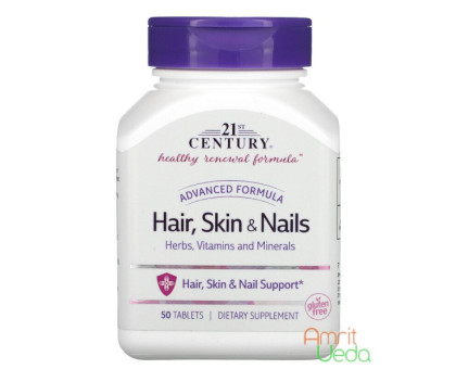 Hair, skin & nails Advanced formula 21st Century, 50 compresse