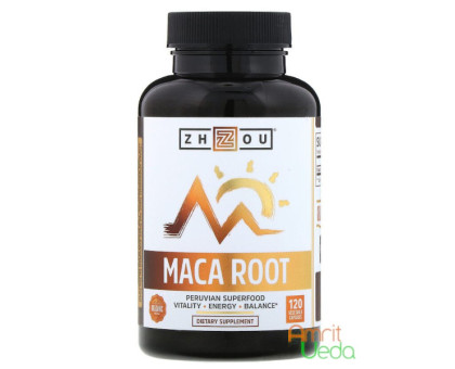 Peruvian Maca 1000 mg Zhou Nutrition, 120 capsula