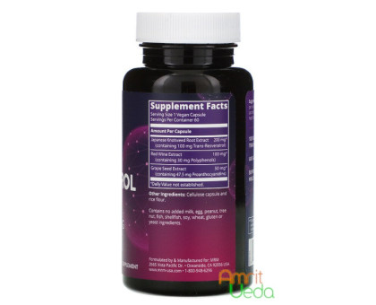 Resveratrol MRM Nutrition, 60 capsula